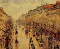 boulevard montmartre afternoon in the rain 1897 Camille Pissarro